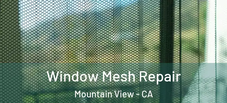  Window Mesh Repair Mountain View - CA